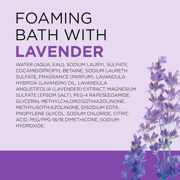 Foaming Bath with Pure Epsom Salt, Soothe & Sleep with Lavender, 34 fl oz Pack o - Picture 9 of 10